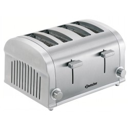 Edelstahl Toaster f. 4 Scheiben