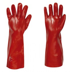 PVC-Handschuh rot, sehr