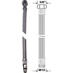 Flexschlauch M10 x 3/8" AG-IG