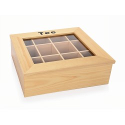 Teebox aus Holz,Sichtfenster